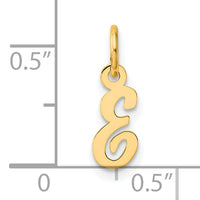 14K Small Script Letter E Initial Charm