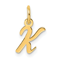 14K Small Script Letter K Initial Charm