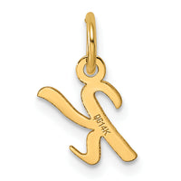 14K Small Script Letter K Initial Charm