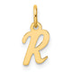 14K Small Script Letter R Initial Charm