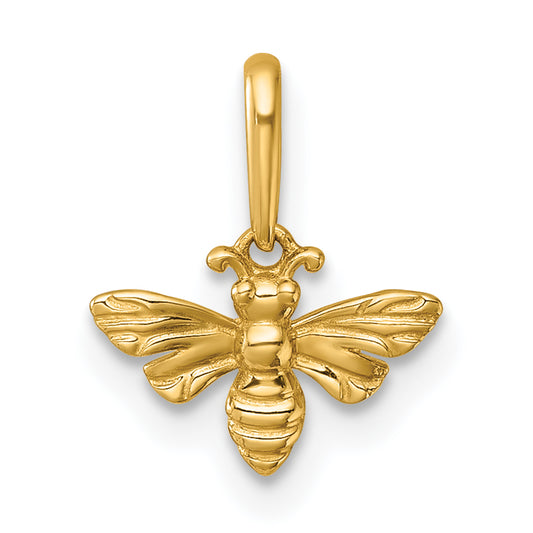 14k Polished Bee Pendant