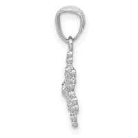 14k White Gold Snowflake Pendant