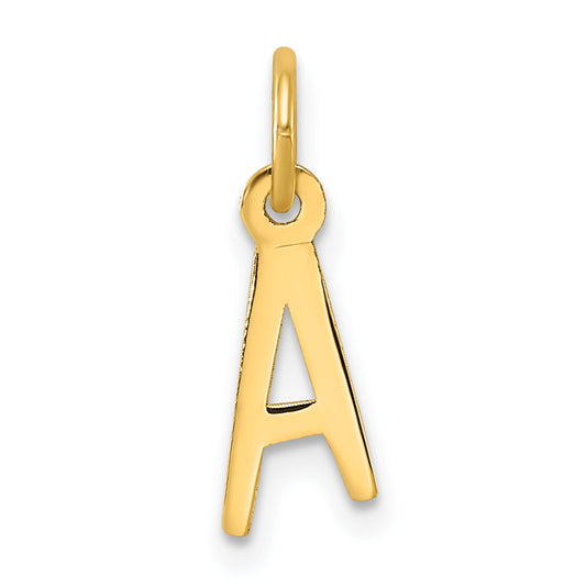 14k Small Slanted Block Letter A Initial Charm