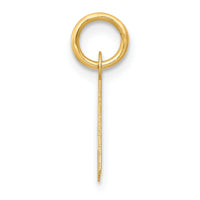 14k Small Slanted Block Letter A Initial Charm