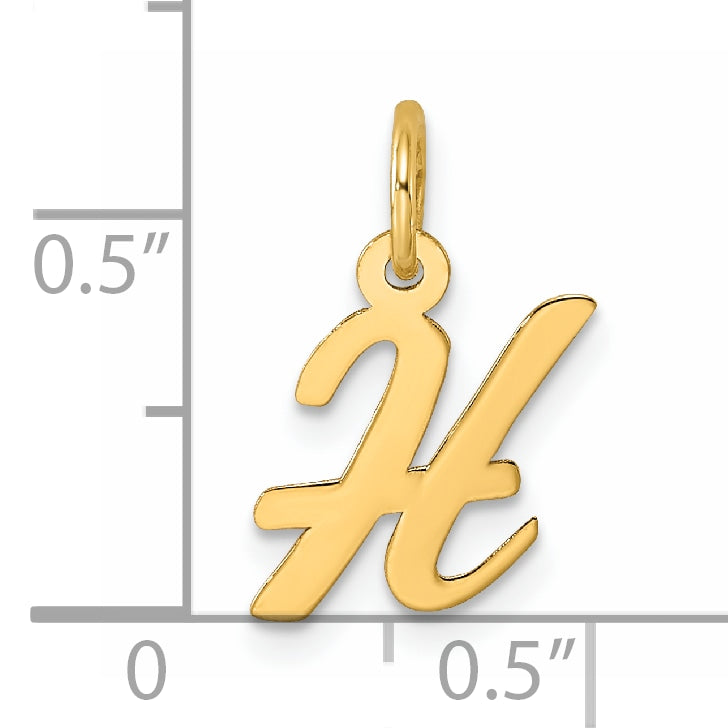 14k Small Script Letter H Initial Charm