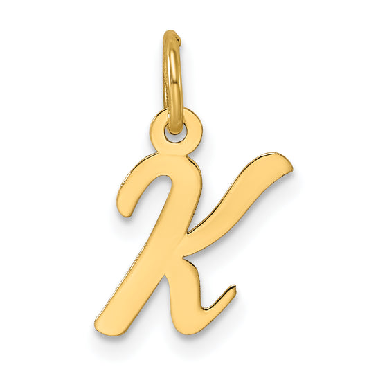 14k Small Script Letter K Initial Charm
