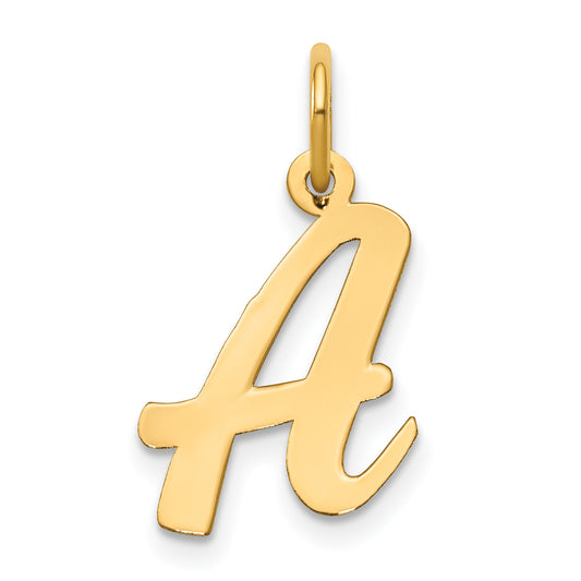 14k Medium Script Letter A Initial Charm